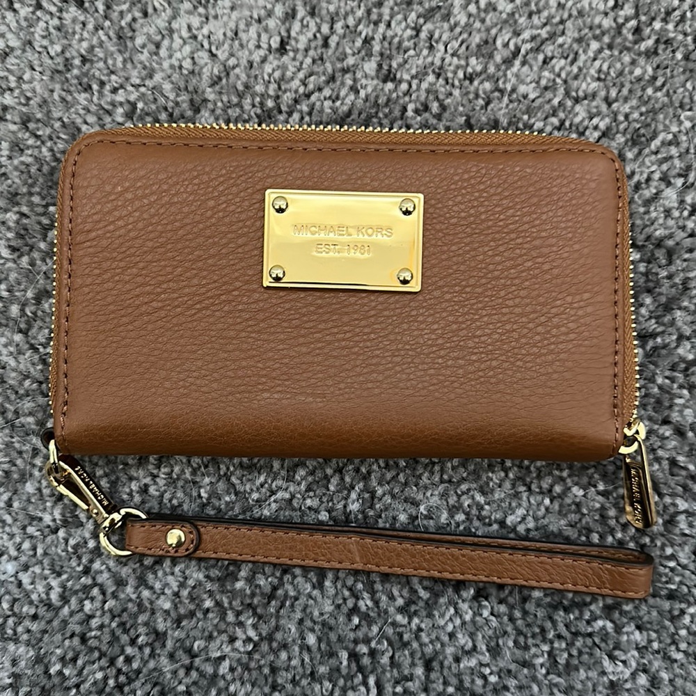 Michael Kors Brown leather jets wallet